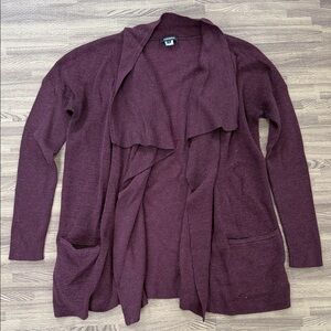 Kerisma Maroon Open Front Cardigan Sweater